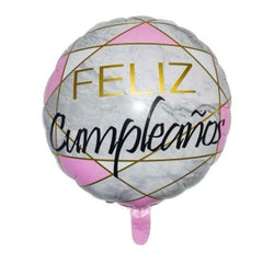 Globo Feliz Cumpleaños | Pinky White - FLOVERS