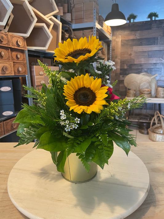 Bucket Sunflower - FLOVERS